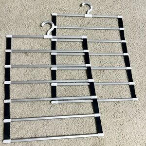 Black and Silver Multi-Tier Closet Organizer